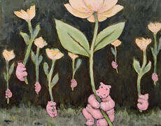 Ink, gouache acrylic and color pencil, 10" x 8"