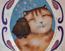 Ink, gouache acrylic and color pencil, 14" x 11"