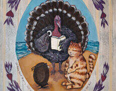 Ink, gouache acrylic and color pencil, 14" x 11"