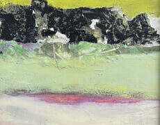 Mixed media on panel, framed, 12" x 12"