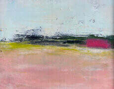 Mixed media on panel, framed, 12" x 12"