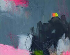 Mixed media on panel, 12" x 12" x 4"