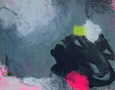 Mixed media on panel, 12" x 12" x 4"